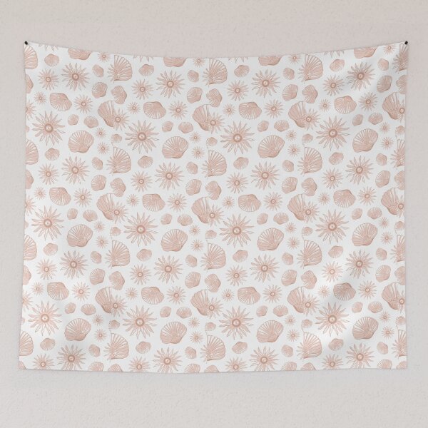 Item preview, Shells and Sol - Coastal Delight - white designed and sold by Stephanie Fiona Design.