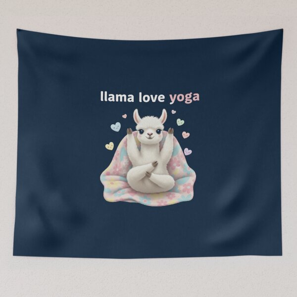 Item preview, Cute Llama Llama Love Yoga Happy Baby Pose designed and sold by WellspringXflow.