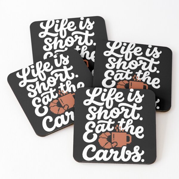 Item preview, Brutalist Typography Eat The Carbs Coffee Graphic designed and sold by EKHOAISTORE.