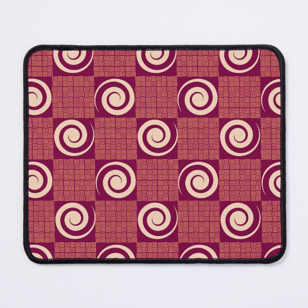 Item preview, Spiral Checker Pattern | Burgundy Cream Bold Retro Seamless designed and sold by Dino-Lune.