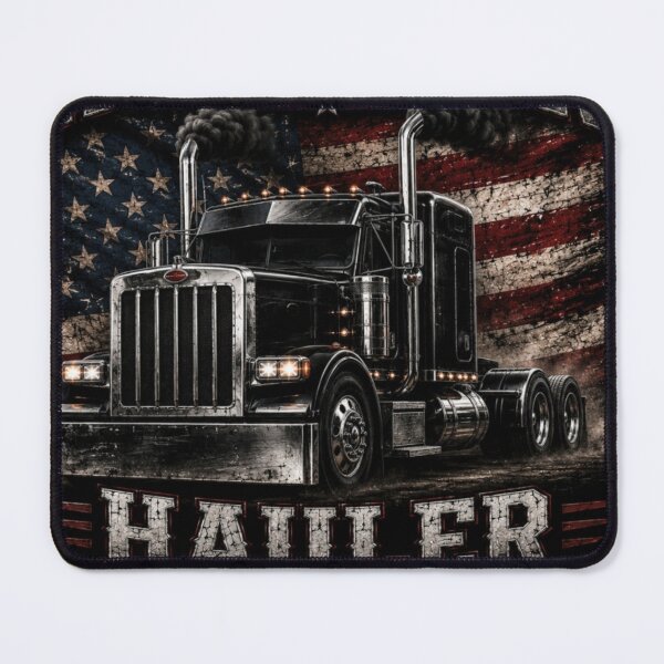 Item preview, American Hauler – Patriotic Semi Truck Trucker Graphic | Black Big Rig USA Flag Shirt designed and sold by 18 Life Outlaw.