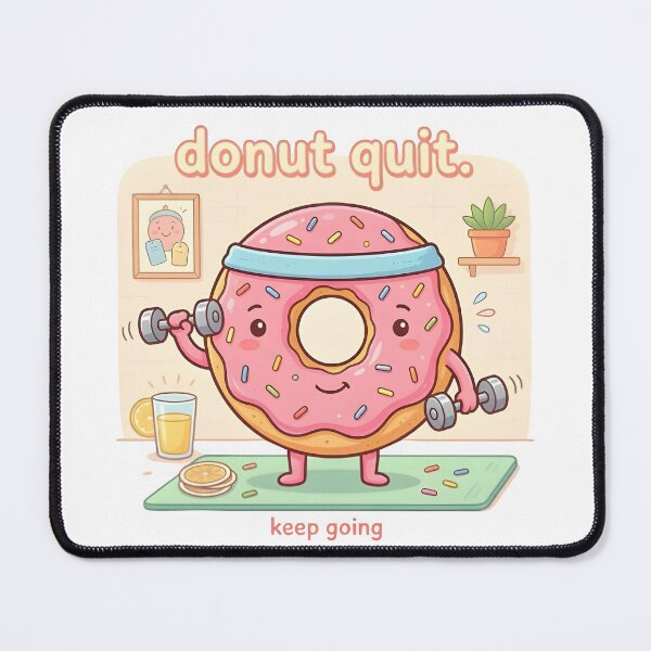 Item preview, Donut Quit Working Out – Funny Donut Lifting Tee designed and sold by Glamour Gaze .