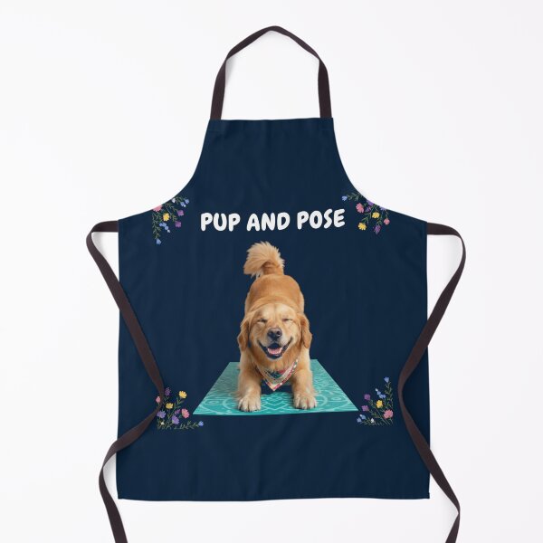 Item preview, Cheerful Dog Pup and Pose Stretching Yoga Design designed and sold by WellspringXflow.