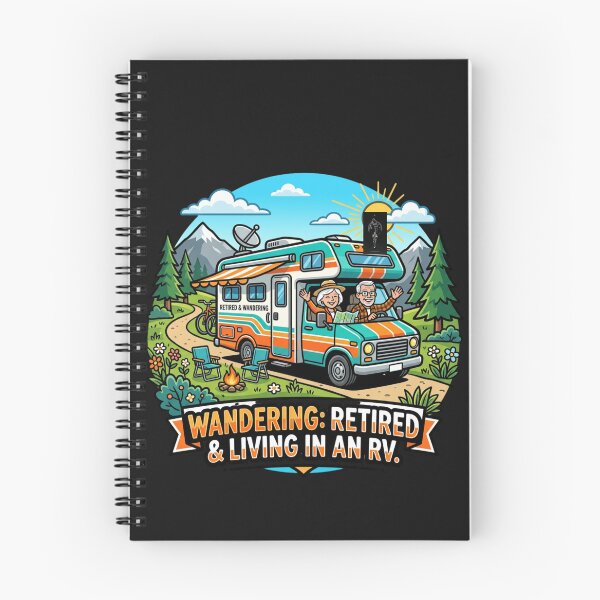 Item preview, Retired RV Exploration Wandering Motorhome Trip designed and sold by Tsugraf Designs.