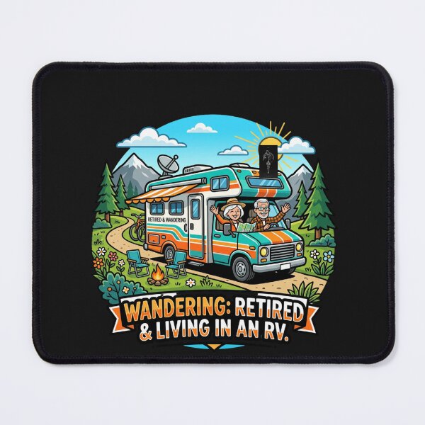 Item preview, Retired RV Exploration Wandering Motorhome Trip designed and sold by Tsugraf Designs.