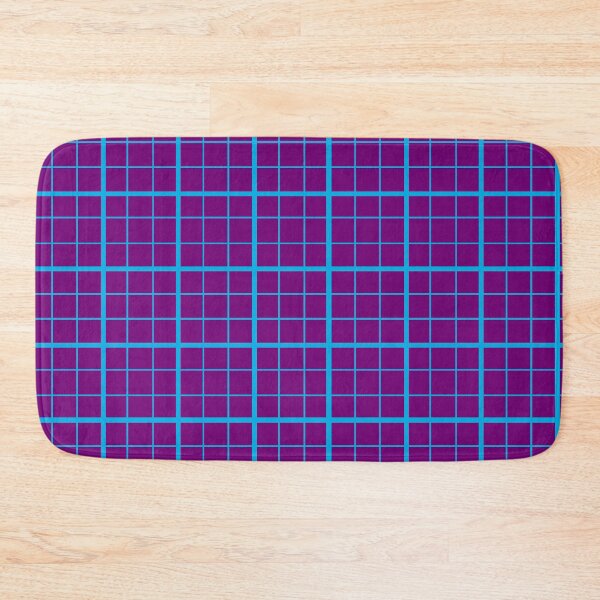 Item preview, Blue On Purple Grid Windowpane Check Design  designed and sold by PatternTitan.