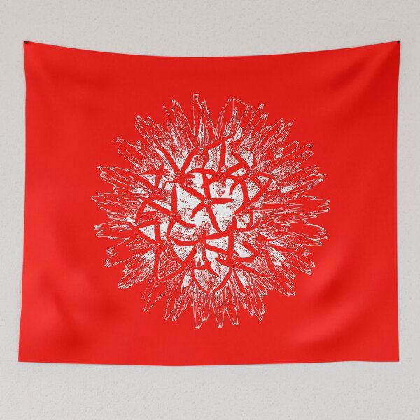 Item preview, Thistle - Light Lines - (#FF0800) designed and sold by The Stippler Process.