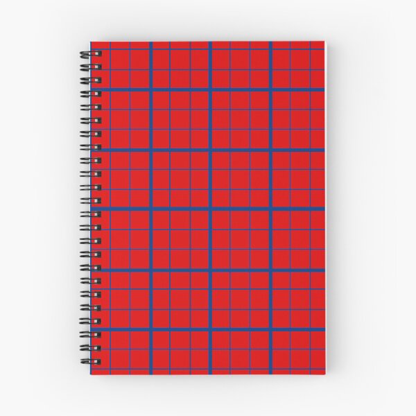 Item preview, Blue On Red Grid Windowpane Check Design  designed and sold by PatternTitan.