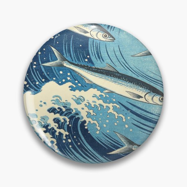 Item preview, Indigo Sardine Ocean Print designed and sold by synthoso.