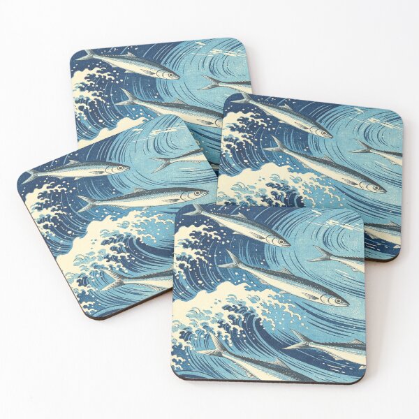 Item preview, Indigo Sardine Ocean Print designed and sold by synthoso.