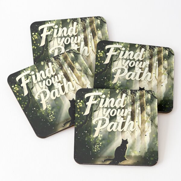 Item preview, Forest mysterious black cat with words designed and sold by UniFound.