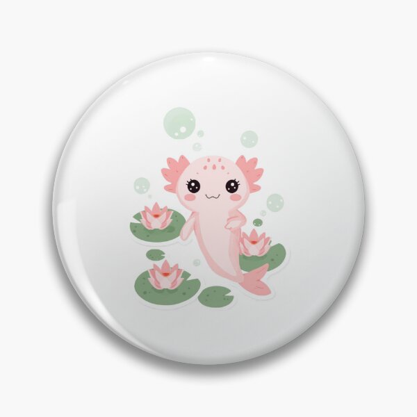 Item preview, Cute Kawaii Axolotl Lily Pond Sticker — Pastel Axolotl Gift for Axolotl Lovers and Cottagecore Fans designed and sold by jojodebondy.