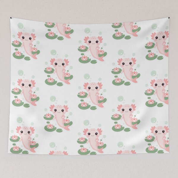 Item preview, Cute Kawaii Axolotl Lily Pond Sticker — Pastel Axolotl Gift for Axolotl Lovers and Cottagecore Fans designed and sold by jojodebondy.