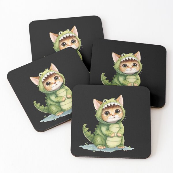 Item preview, Cute little crocodile cat in kawaii style designed and sold by uunaa.