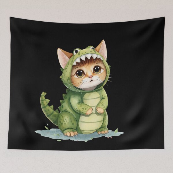 Item preview, Cute little crocodile cat in kawaii style designed and sold by uunaa.