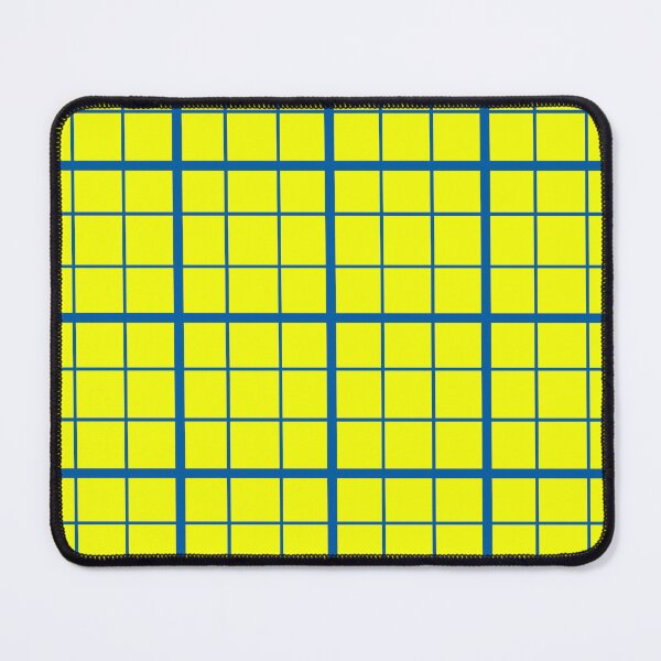 Item preview, Blue On Yellow Grid Windowpane Check Design designed and sold by PatternTitan.