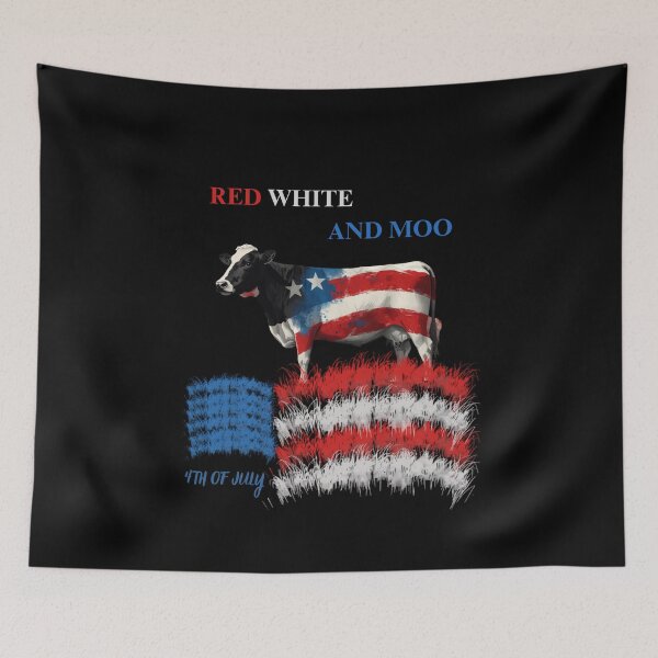 Item preview, Red White And MOO 4th of July Independence Day Cow designed and sold by AleksandraJac05.