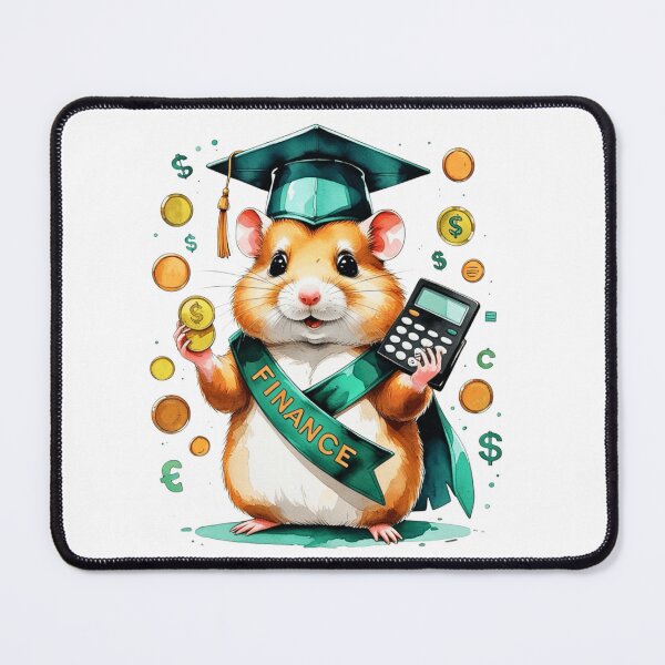 Item preview, Watercolor Hamster Finance Accounting Graduate designed and sold by AQUILAKREO.