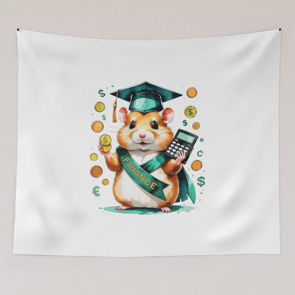 Item preview, Watercolor Hamster Finance Accounting Graduate designed and sold by AQUILAKREO.