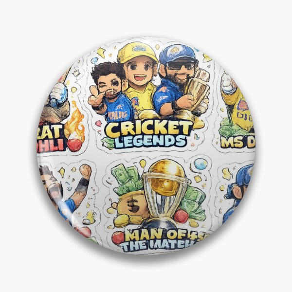 Item preview, Cricket Legends Kawaii Sticker Pack designed and sold by FullyStickers.