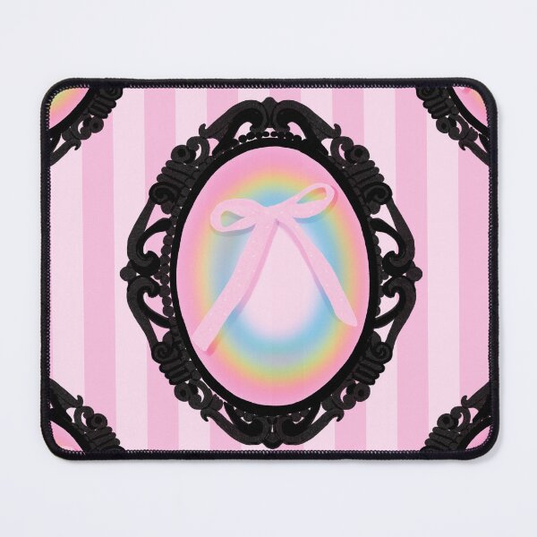Item preview, My Gothic Romance – Victorian Cameo Bow Pattern in Pink Black and Crimson designed and sold by VirtuallyCreativ .