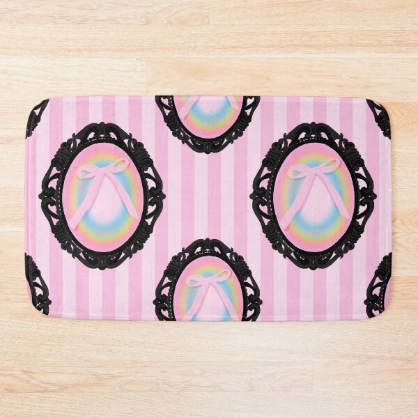 Item preview, My Gothic Romance – Victorian Cameo Bow Pattern in Pink Black and Crimson designed and sold by VirtuallyCreativ .
