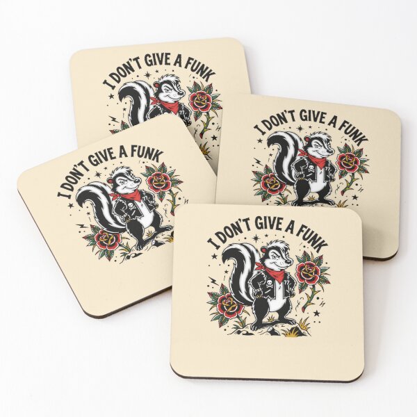 Item preview, I Don't Give A Funk Skunk Punk Tattoo Flash Graphic  — Funny Attitude Dark Humor Streetwear  designed and sold by SkTee2k.