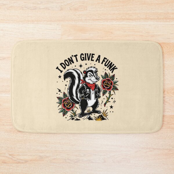 Item preview, I Don't Give A Funk Skunk Punk Tattoo Flash Graphic  — Funny Attitude Dark Humor Streetwear  designed and sold by SkTee2k.