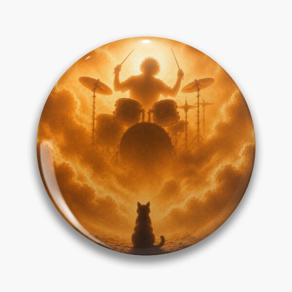 Item preview, Mystical Drummer in the Clouds – Surreal Fantasy Silhouette Art designed and sold by Hookesmode.