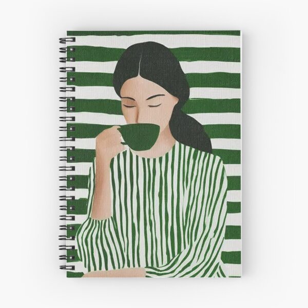 Item preview, Emerald Green Abstract Woman with Coffe designed and sold by EthannThompson.