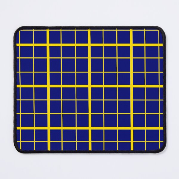 Item preview,  Yellow On Blue Grid Windowpane Check Design  designed and sold by PatternTitan.