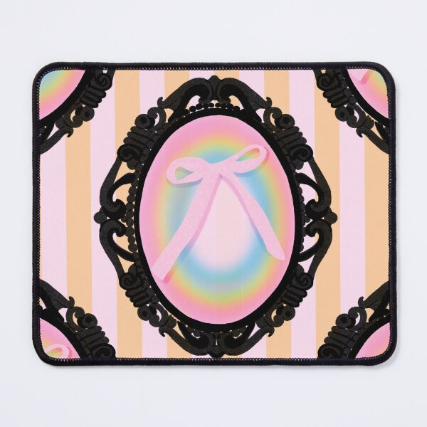 Item preview, My Gothic Romance – Victorian Cameo Bow Pattern in Pink Black and Crimson designed and sold by VirtuallyCreativ .
