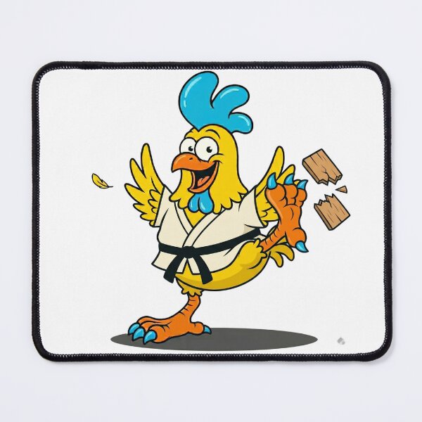 Item preview, Crazy Funny Chicken Karate Black Belt Martial Arts Cartoon designed and sold by DH-ArtLab.