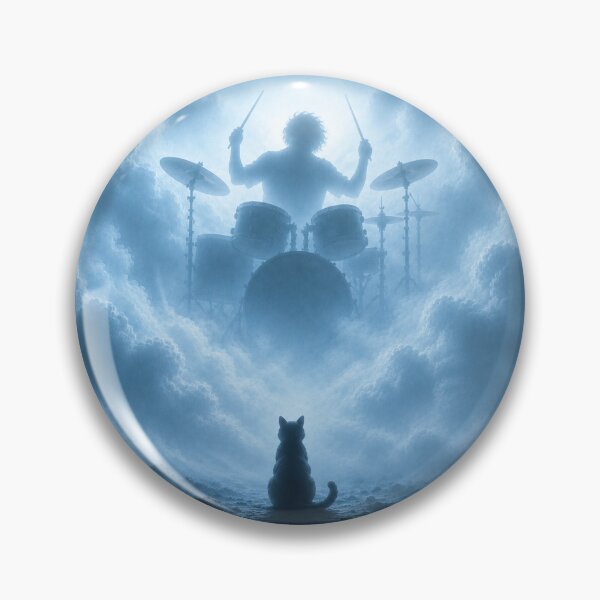 Item preview, Mystical Drummer in the Clouds – Surreal Fantasy Silhouette Art designed and sold by Hookesmode.