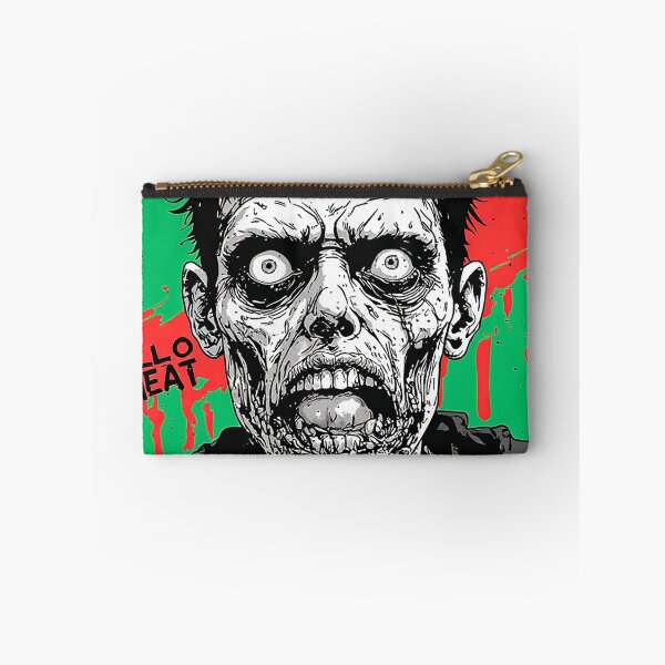Item preview, Hello Meat Zombie Green Red Grunge Horror designed and sold by ChaoticZenStudio.