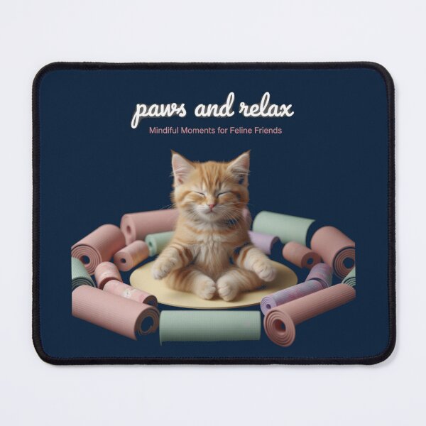 Item preview, Cute Kitten Paws and Relax Yoga Lotus Design designed and sold by WellspringXflow.