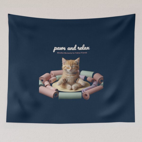 Item preview, Cute Kitten Paws and Relax Yoga Lotus Design designed and sold by WellspringXflow.