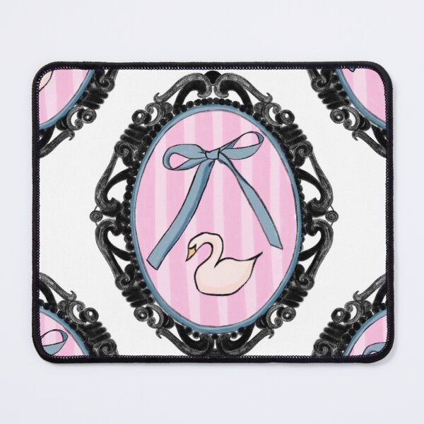 Item preview, My Gothic Romance – Victorian Cameo Bow Pattern in Pink Black and Crimson designed and sold by VirtuallyCreativ .