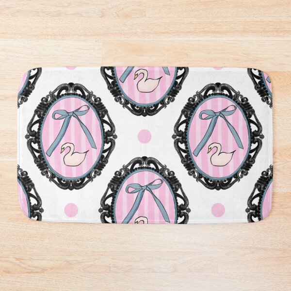 Item preview, My Gothic Romance – Victorian Cameo Bow Pattern in Pink Black and Crimson designed and sold by VirtuallyCreativ .