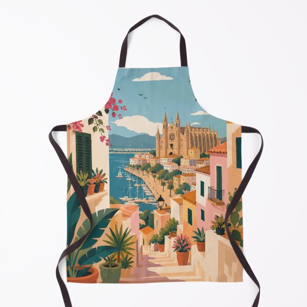 Item preview, Palma de Mallorca Colorful Travel Poster – Mediterranean Spain Wall Art designed and sold by pod24.
