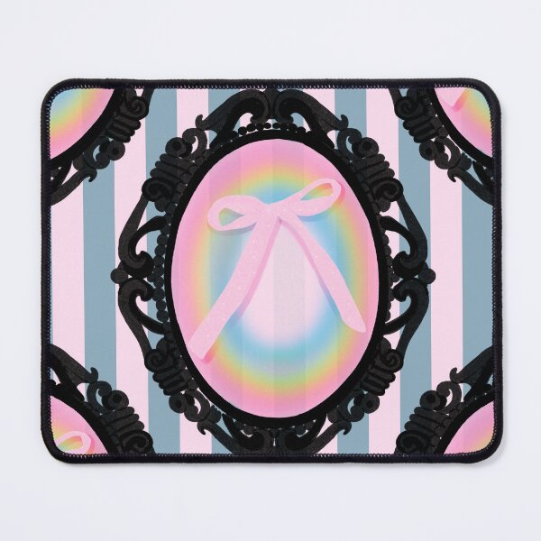 Item preview, My Gothic Romance – Victorian Cameo Bow Pattern in Pink Black and Crimson designed and sold by VirtuallyCreativ .