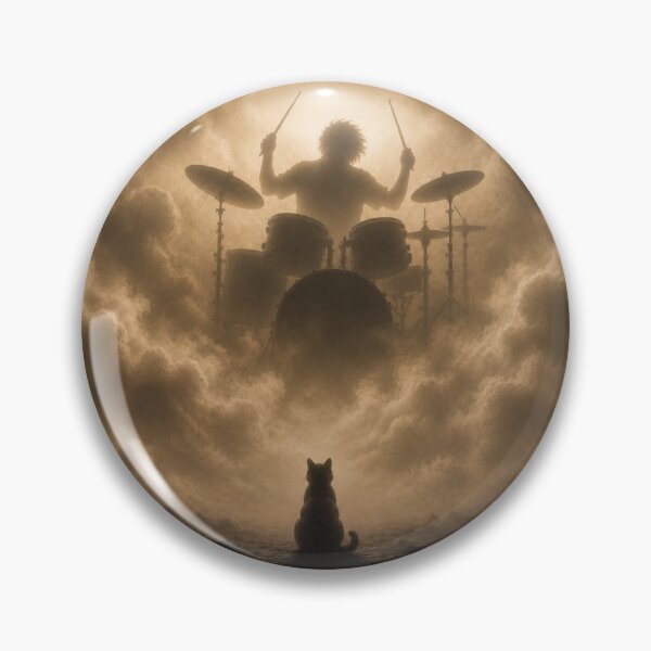 Item preview, Mystical Drummer in the Clouds – Surreal Fantasy Silhouette Art designed and sold by Hookesmode.