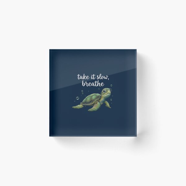 Item preview, Little Turtle Take It Slow Breathe Yoga Design designed and sold by WellspringXflow.