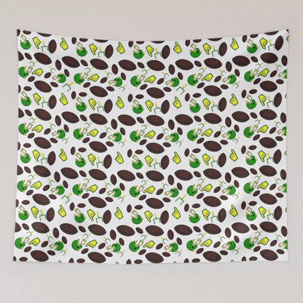 Item preview, Football seamless pattern green and yellow designed and sold by SeamlessArtists.