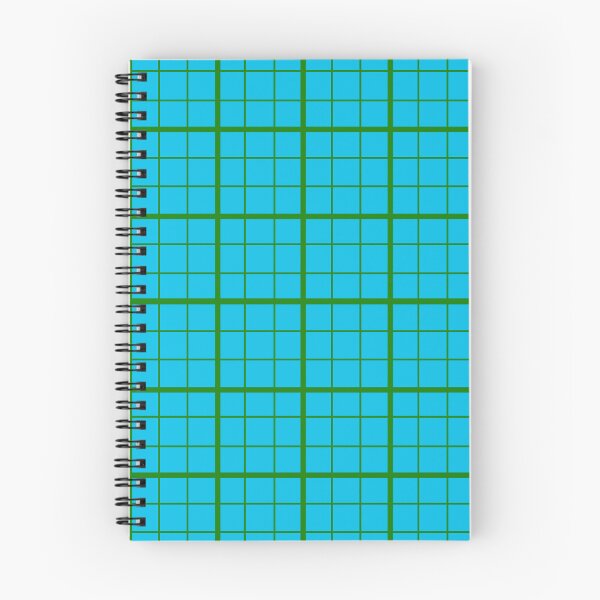 Item preview, Green On Blue Grid Windowpane Check Design  designed and sold by PatternTitan.