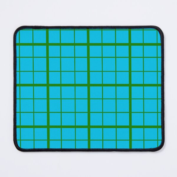 Item preview, Green On Blue Grid Windowpane Check Design designed and sold by PatternTitan.