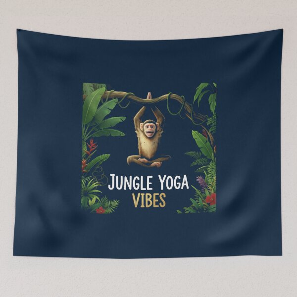Item preview, Playful Monkey Jungle Yoga Vibes Fun Design designed and sold by WellspringXflow.