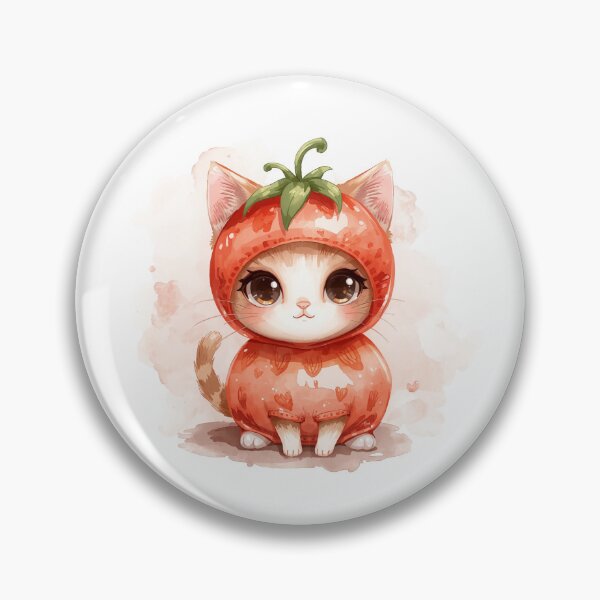 Item preview, Cute little tomato cat in kawaii style designed and sold by uunaa.