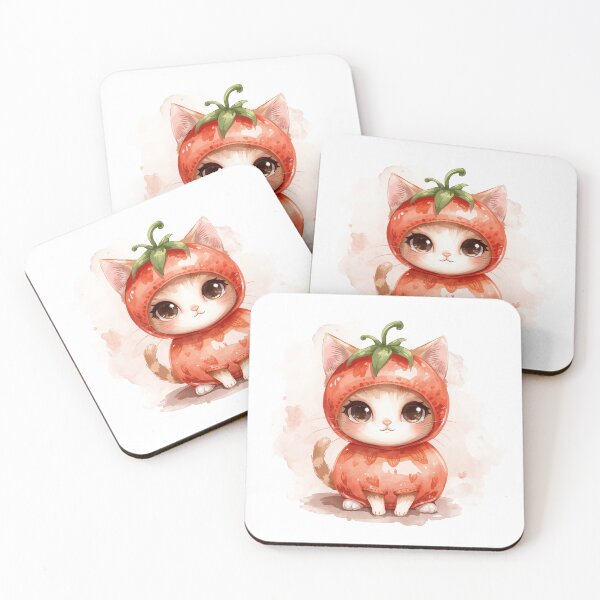 Item preview, Cute little tomato cat in kawaii style designed and sold by uunaa.