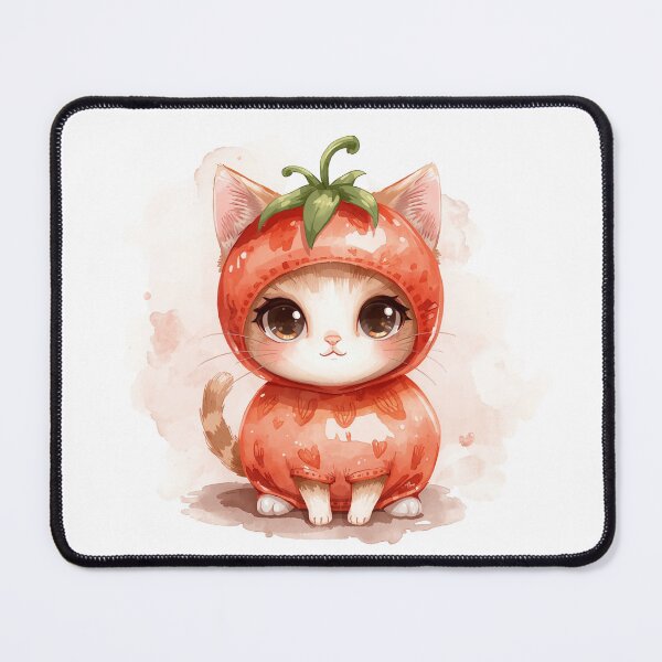 Item preview, Cute little tomato cat in kawaii style designed and sold by uunaa.